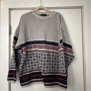 Croft & Barrow Men's Knit Sweater Gray Maroon, navy blue oversized XL tall cozy